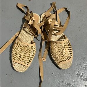 Castaner 9 Tan Woven Espadrille Sandals